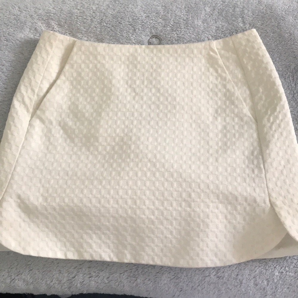 Textured Cream Topshop Skirt